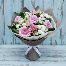 Букет цветов из:  Герберы, Альстромерии и Хризантемы #REPLACE_PRED# Львовском
