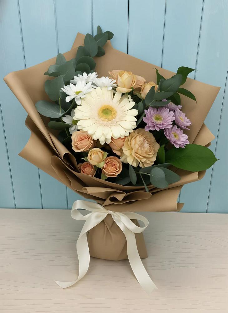 Букет цветов из: Герберы и Хризантемы в Львовском
