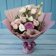 Букет цветов из:  Розы и Лизиантусы в Львовском