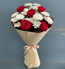 Букет цветов из:  Розы и Хризантемы #REPLACE_PRED# Львовском