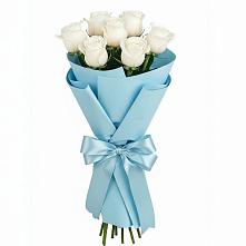 Букет 7 белых роз Проуд в Львовском